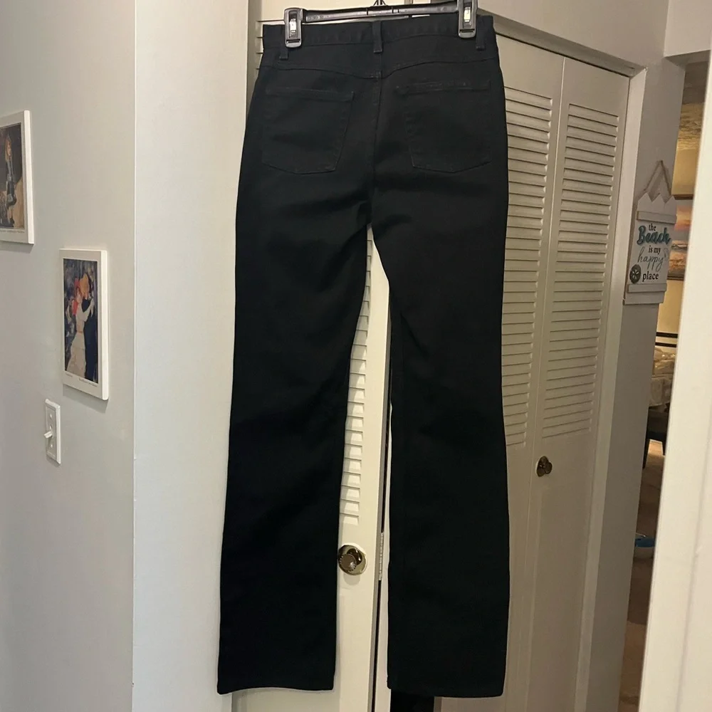 Newport News Jeanology Boot Cut Jeans, Size 6Tall Black - Picture 2 of 5